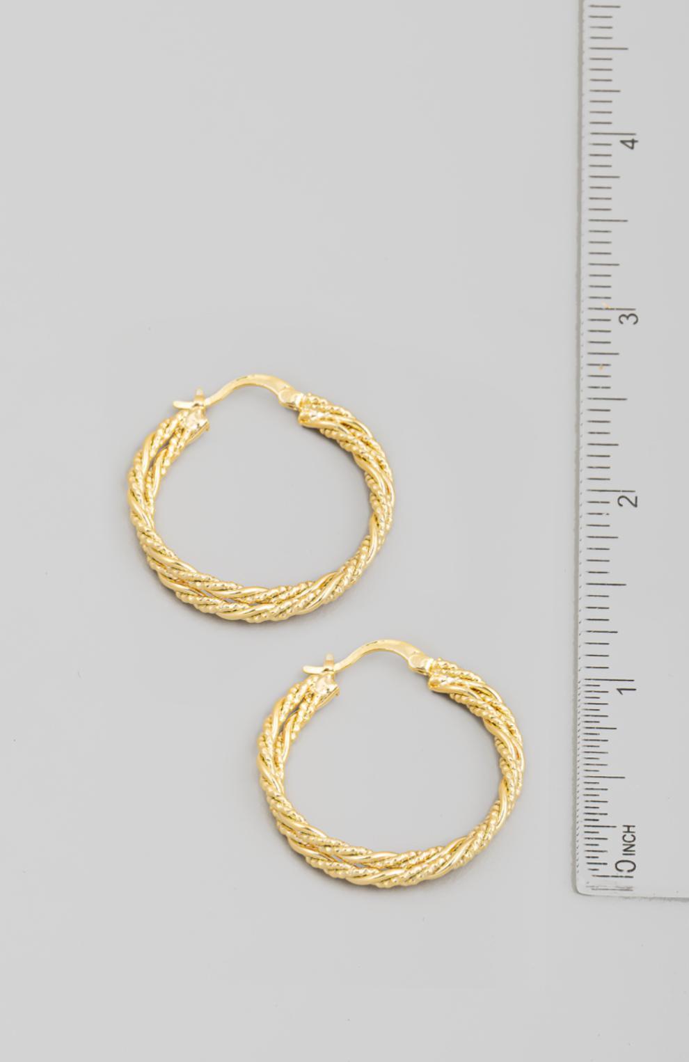 Double Layer Hoop Earrings Product Image