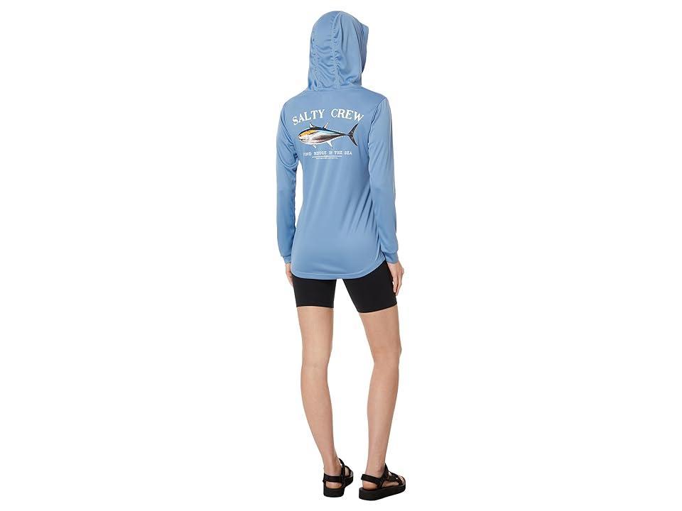 Salty Crew Big Blue Hooded Sunshirt Dusk) Women's Clothing Product Image