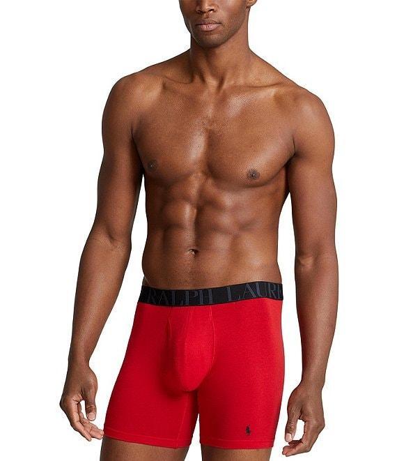 Polo Ralph Lauren Classic Fit Striped & Solid Boxer Briefs 3-Pack Product Image