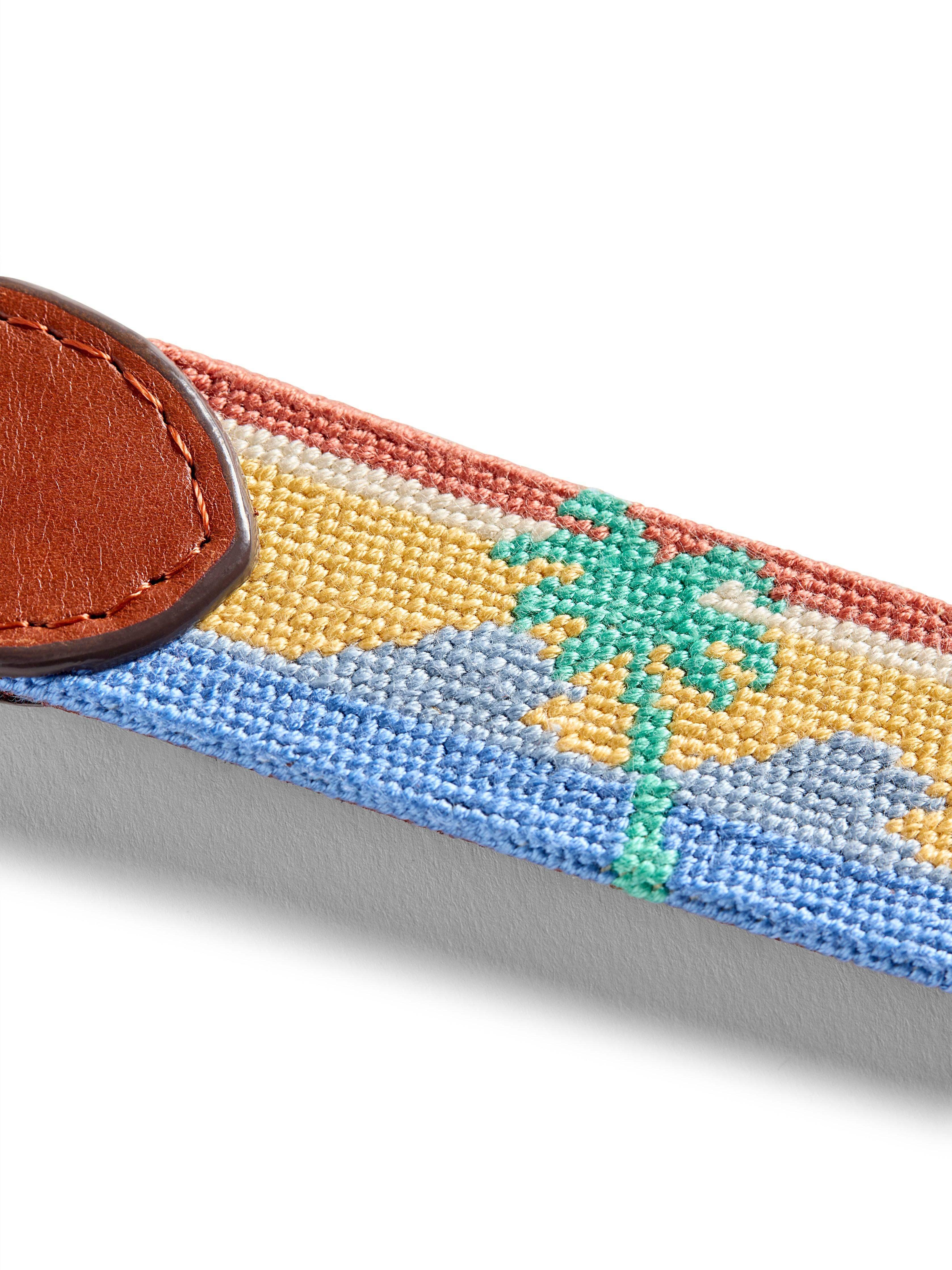 Sun And Waves Embroidered Belt - Sun And Wave Male Product Image