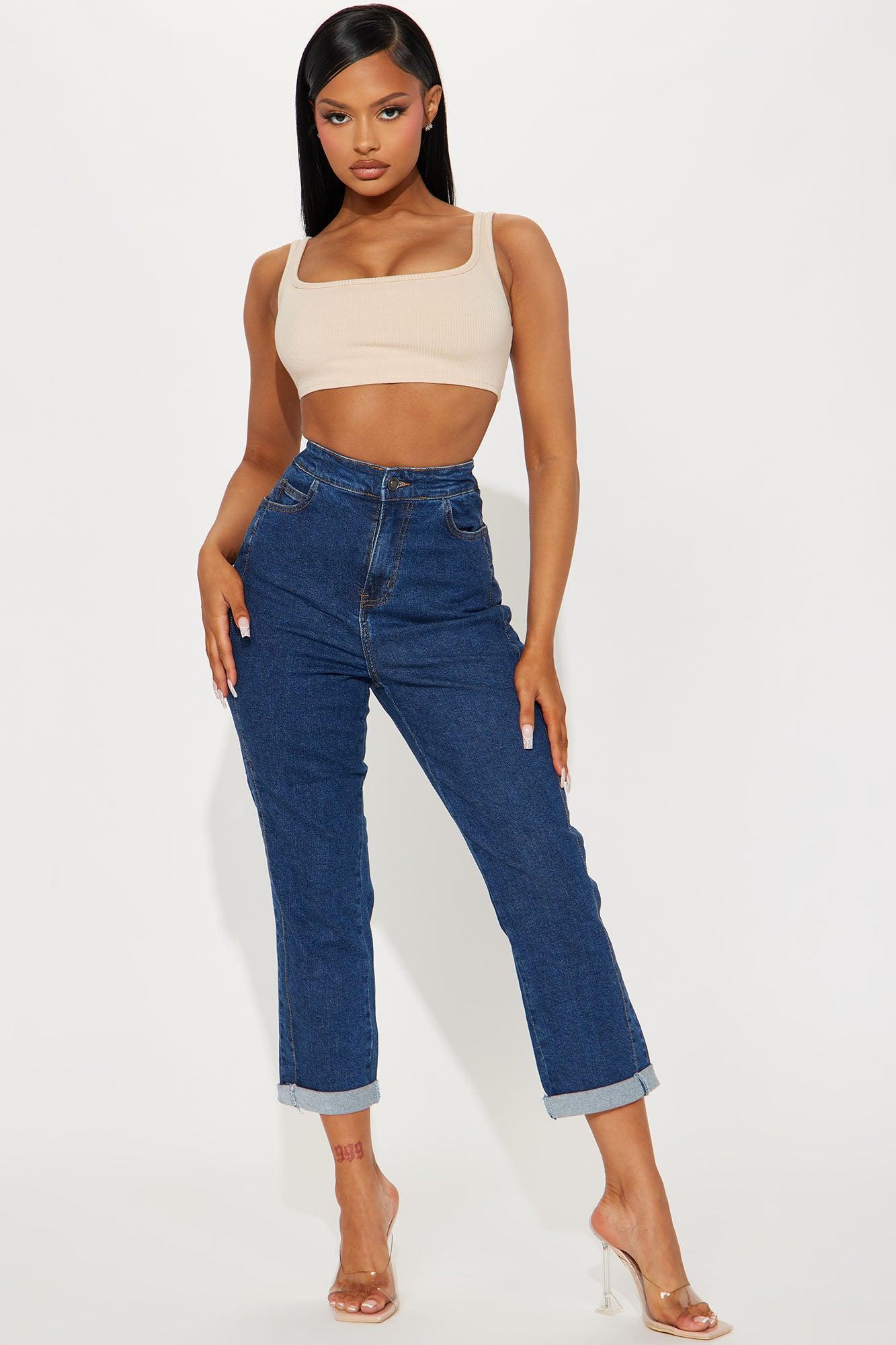 Tie 'Em Up Boyfriend Jeans - Medium Blue Wash Product Image