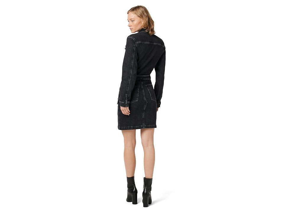 Womens Reconstructed Denim Long-Sleeve Minidress Product Image