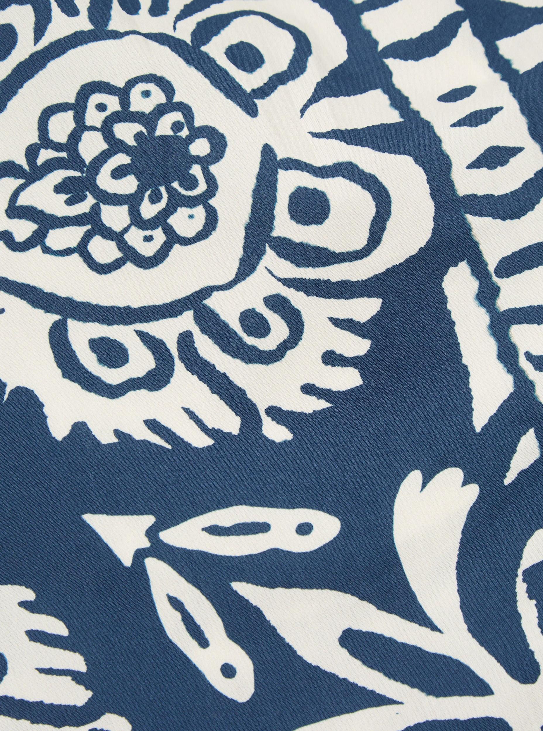 Navy Island Print Cotton Action Short Product Image