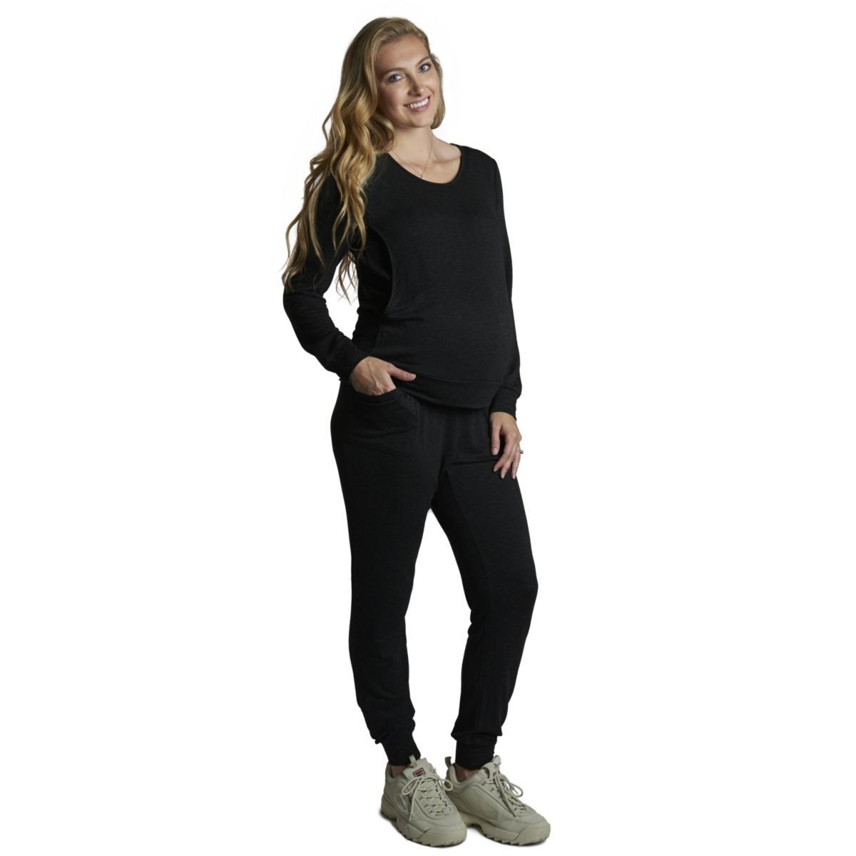 Everly Grey Maternity Whitney 2-Piece /Nursing Top & Pant Set Product Image