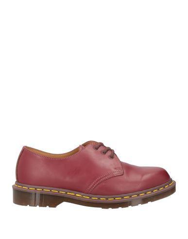 DR. MARTENS' Dr. Martens Man Lace-up Shoes Brick Size 4 Leather In Red Product Image