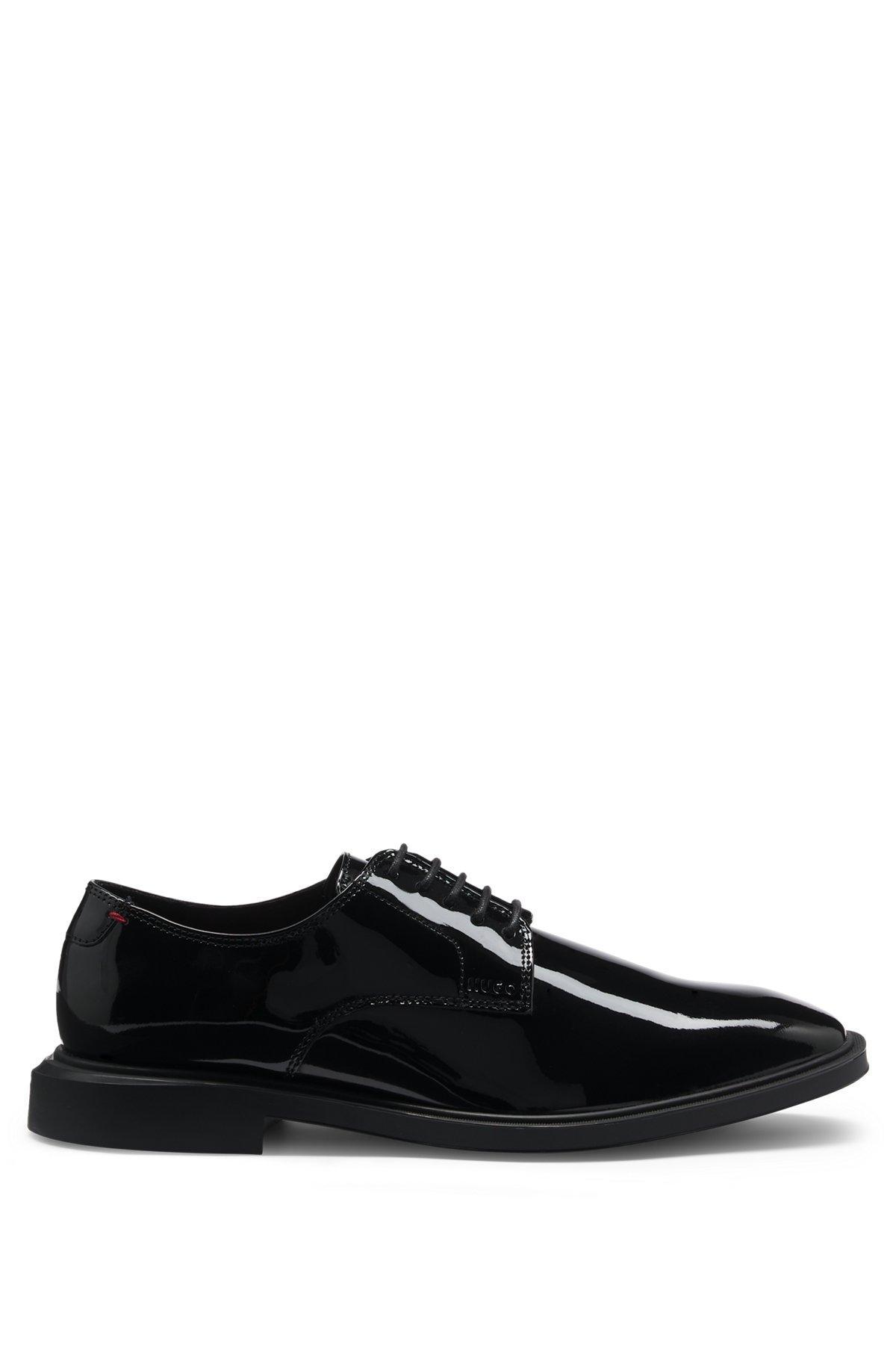 Derby lace-up shoes in patent leather Product Image