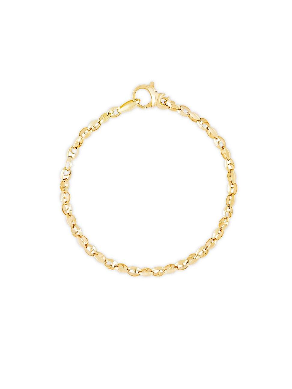 Mens Classic XXS Link 18K Gold Bracelet Product Image