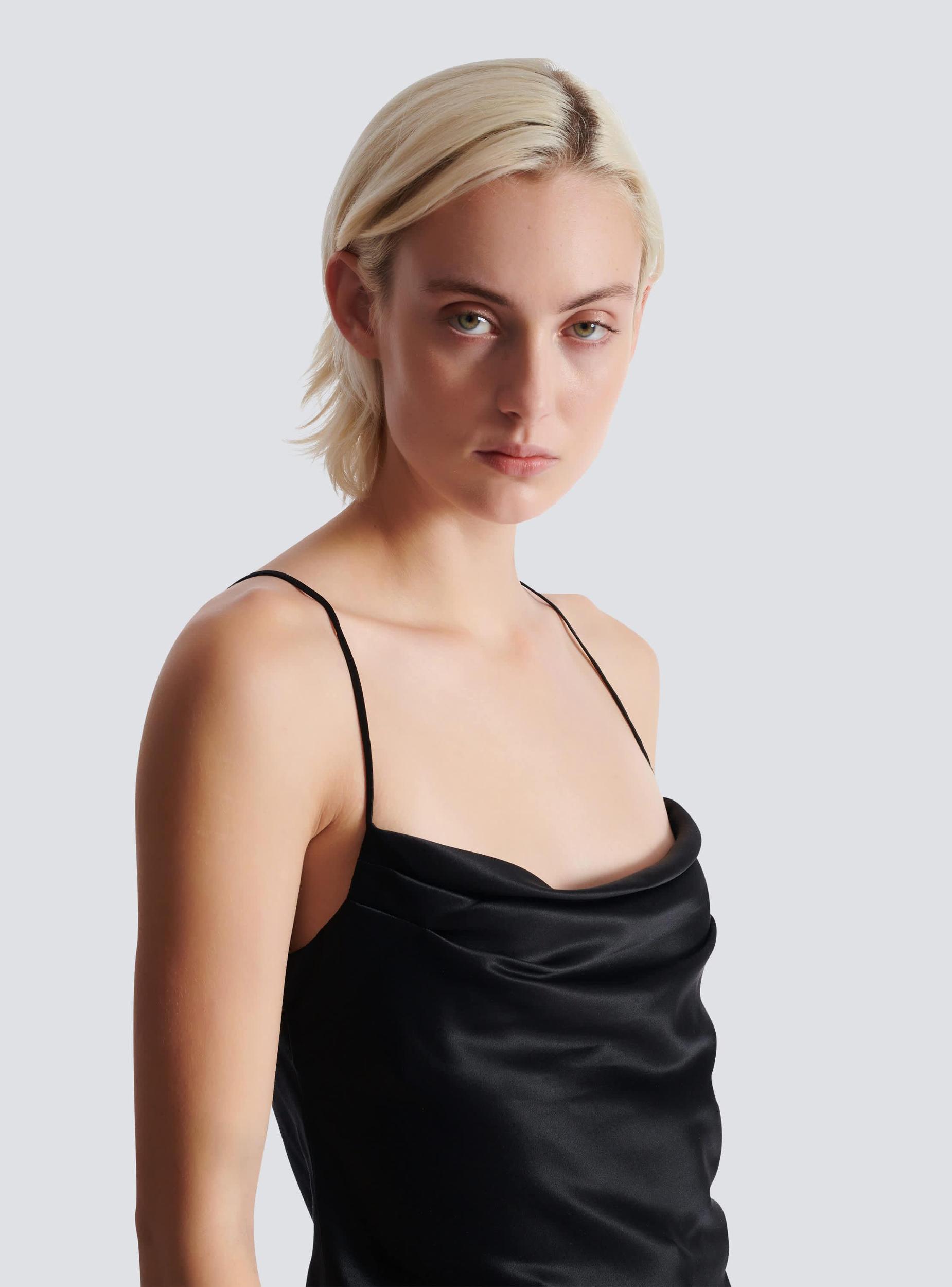 Draped satin top Product Image