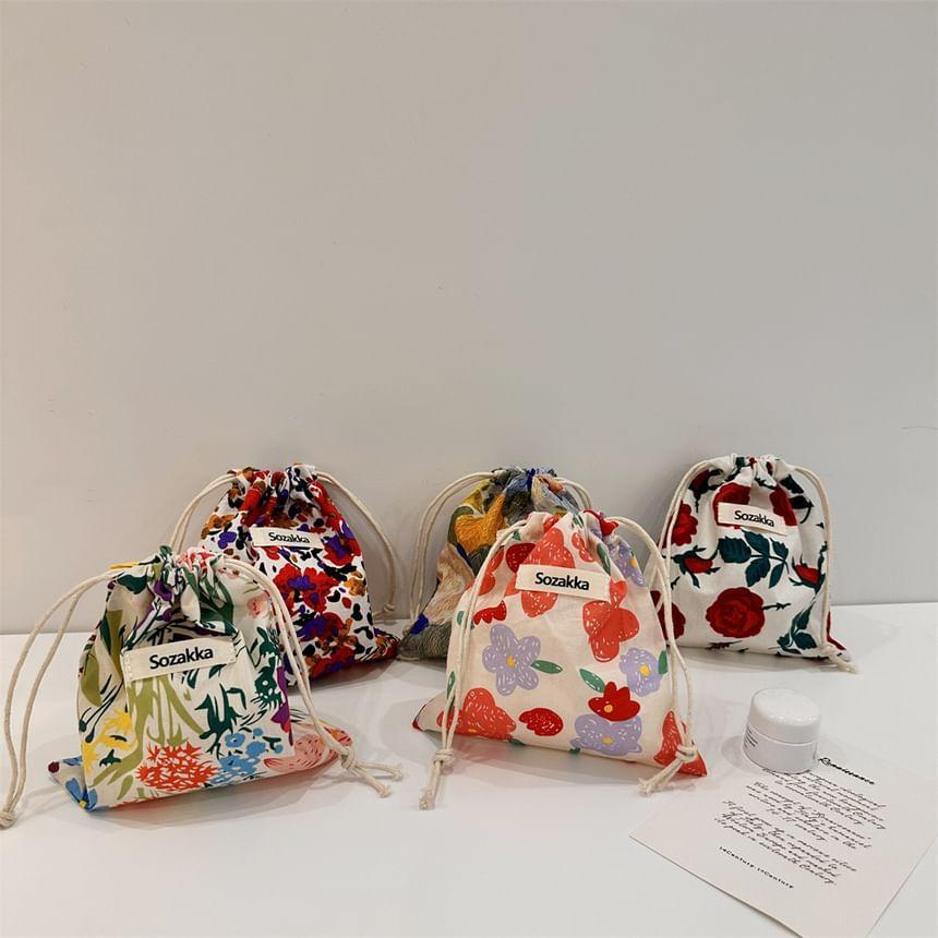 Floral Drawstring Pouch Product Image