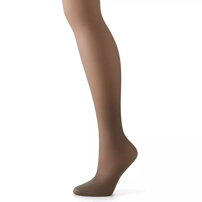 Hanes Silk Reflections Lace Top Thigh Highs Jet CD Womens Product Image