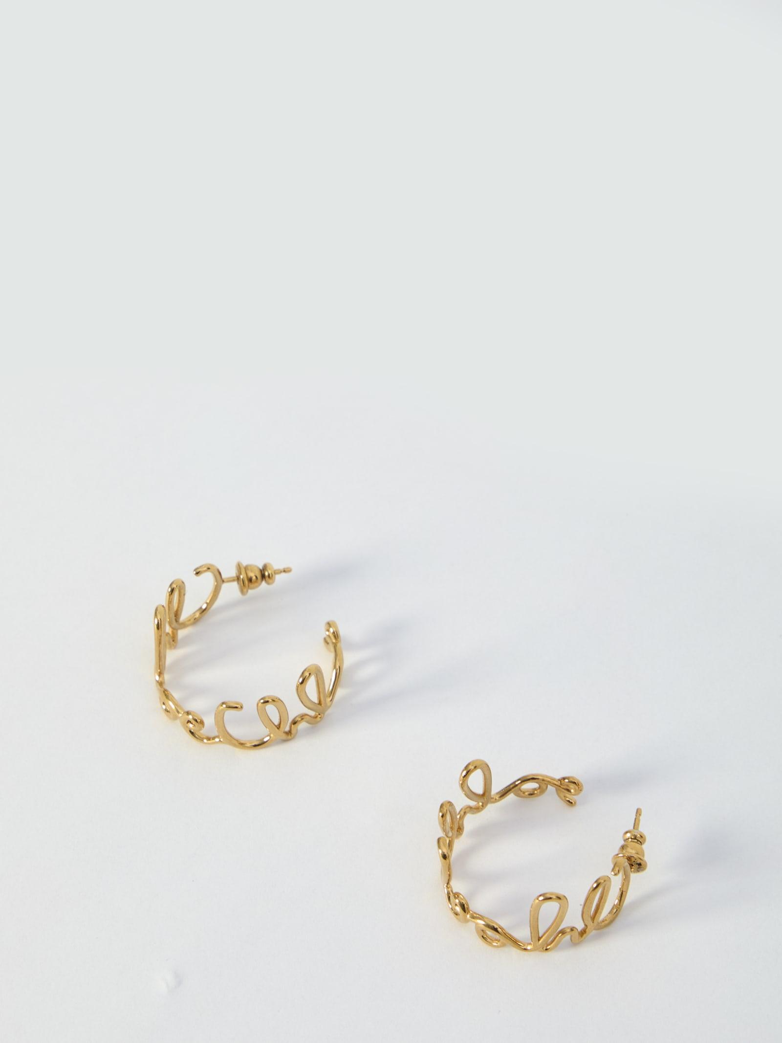 CHLOÉ Iconic Hoop Earrings In Gold Product Image