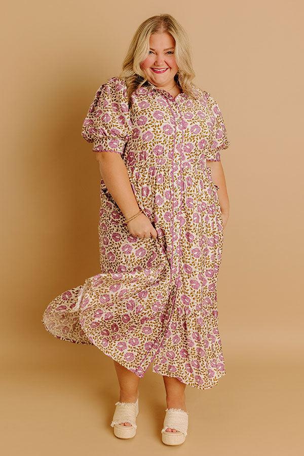 Falling For Floral Midi Dress Curves Product Image