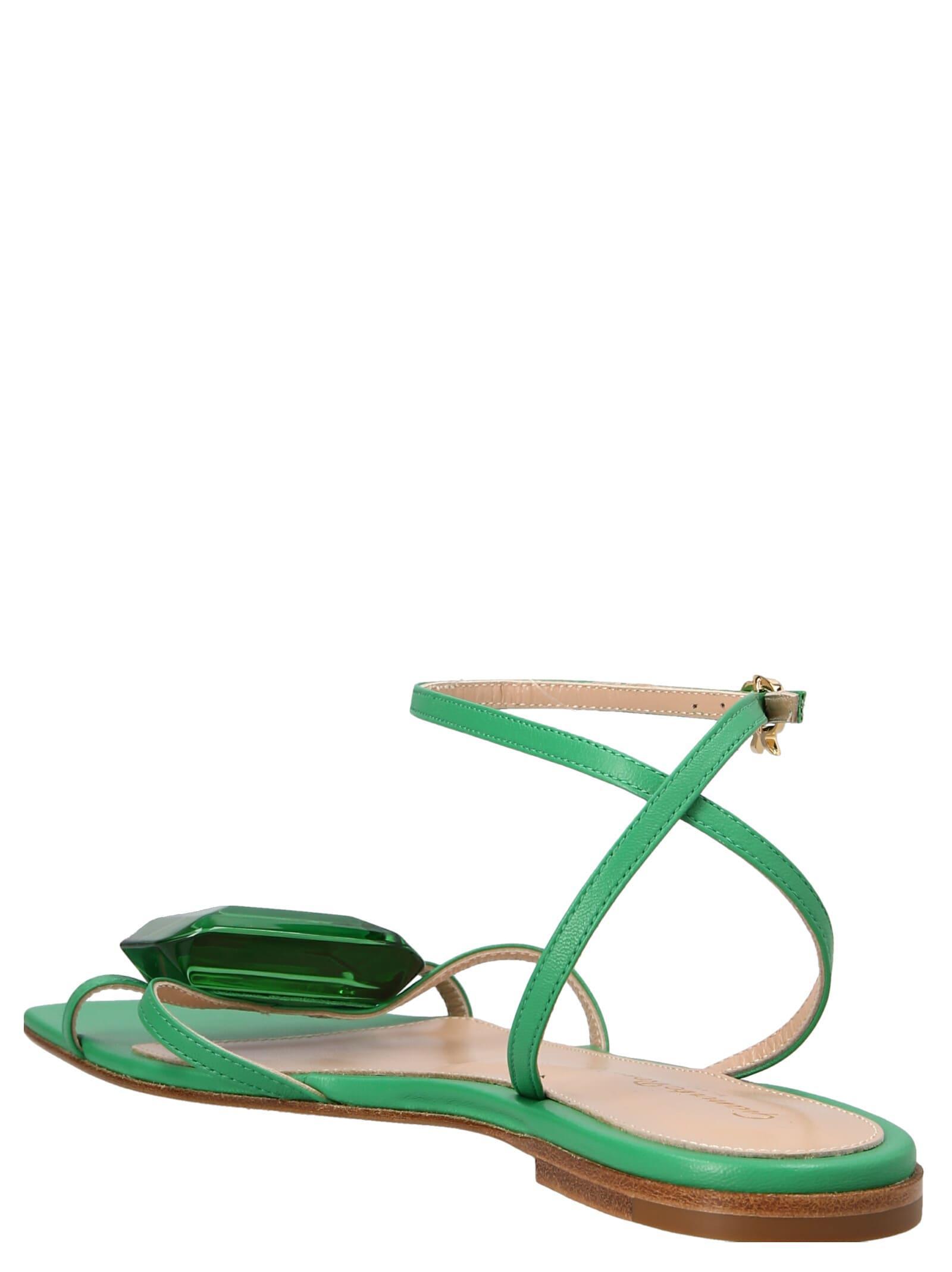 GIANVITO ROSSI Jewel Sandals In Green Product Image