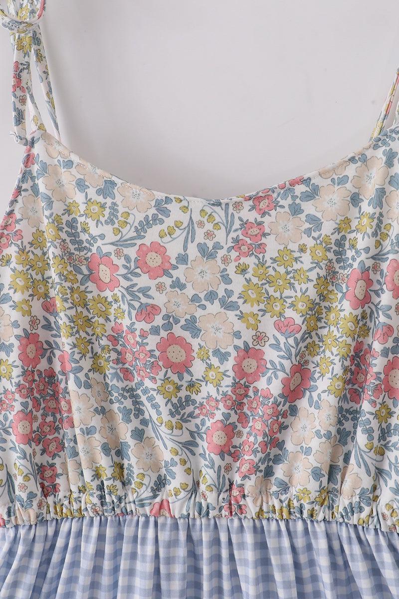 Bow applique print mom&me dress Product Image