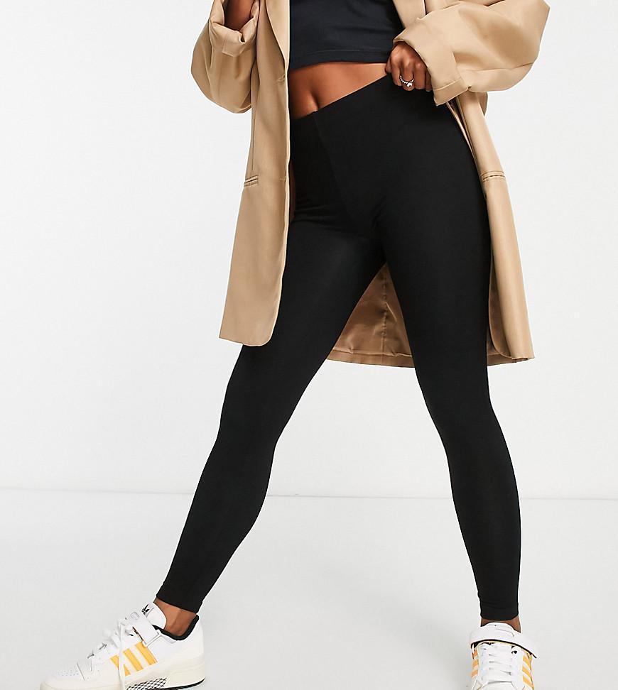 ASOS DESIGN Petite 2 pack leggings in black Product Image