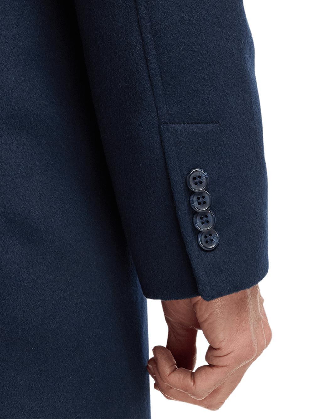 Wool Blend Topcoat - Navy Product Image