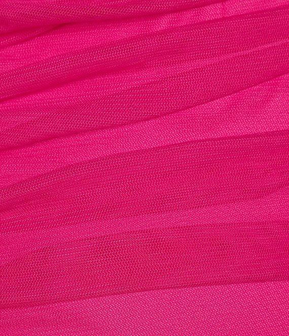 Blondie Nites Strapless Mesh Shire Sheath Dress Product Image