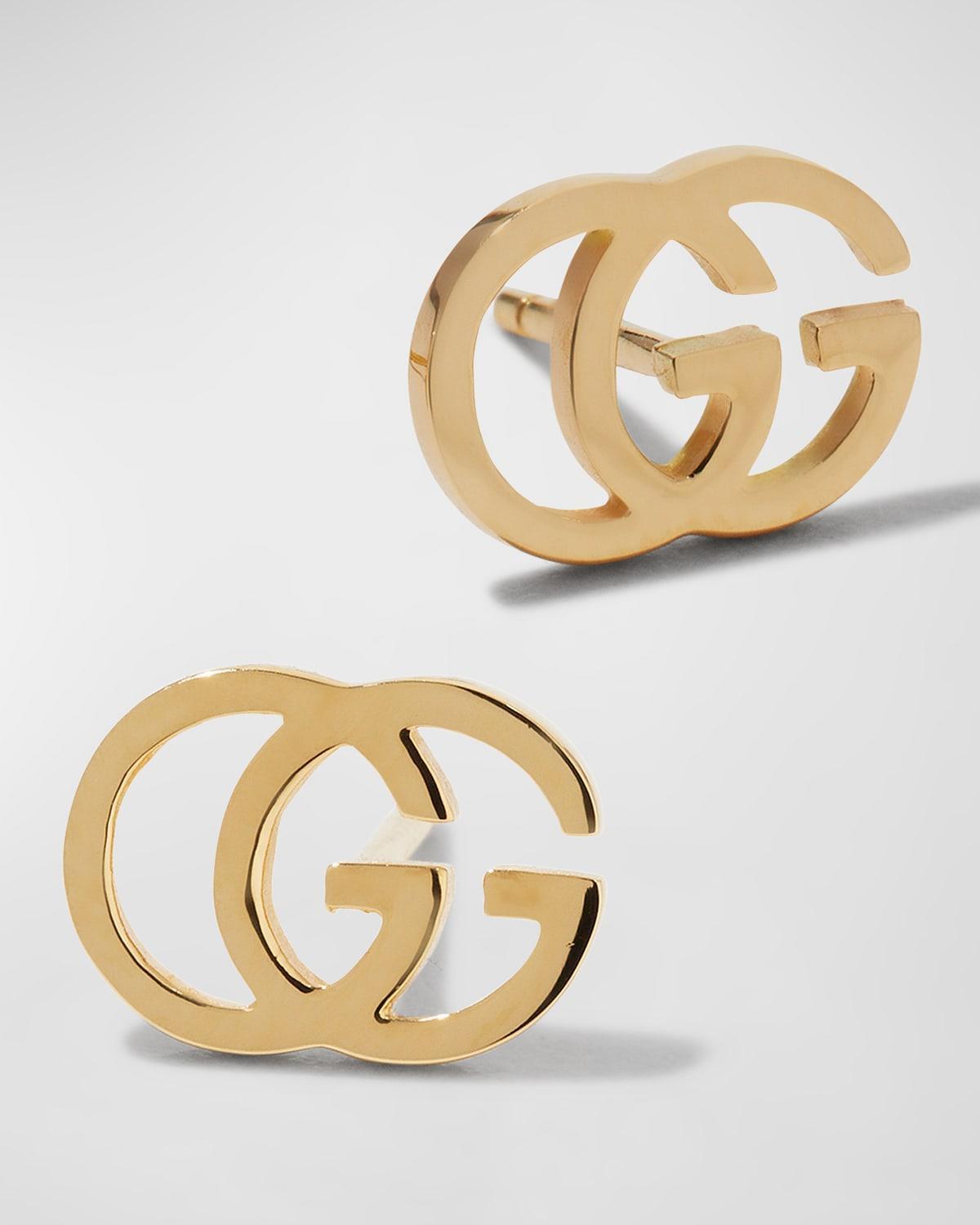 18K Gold Running G Stud Earrings Product Image