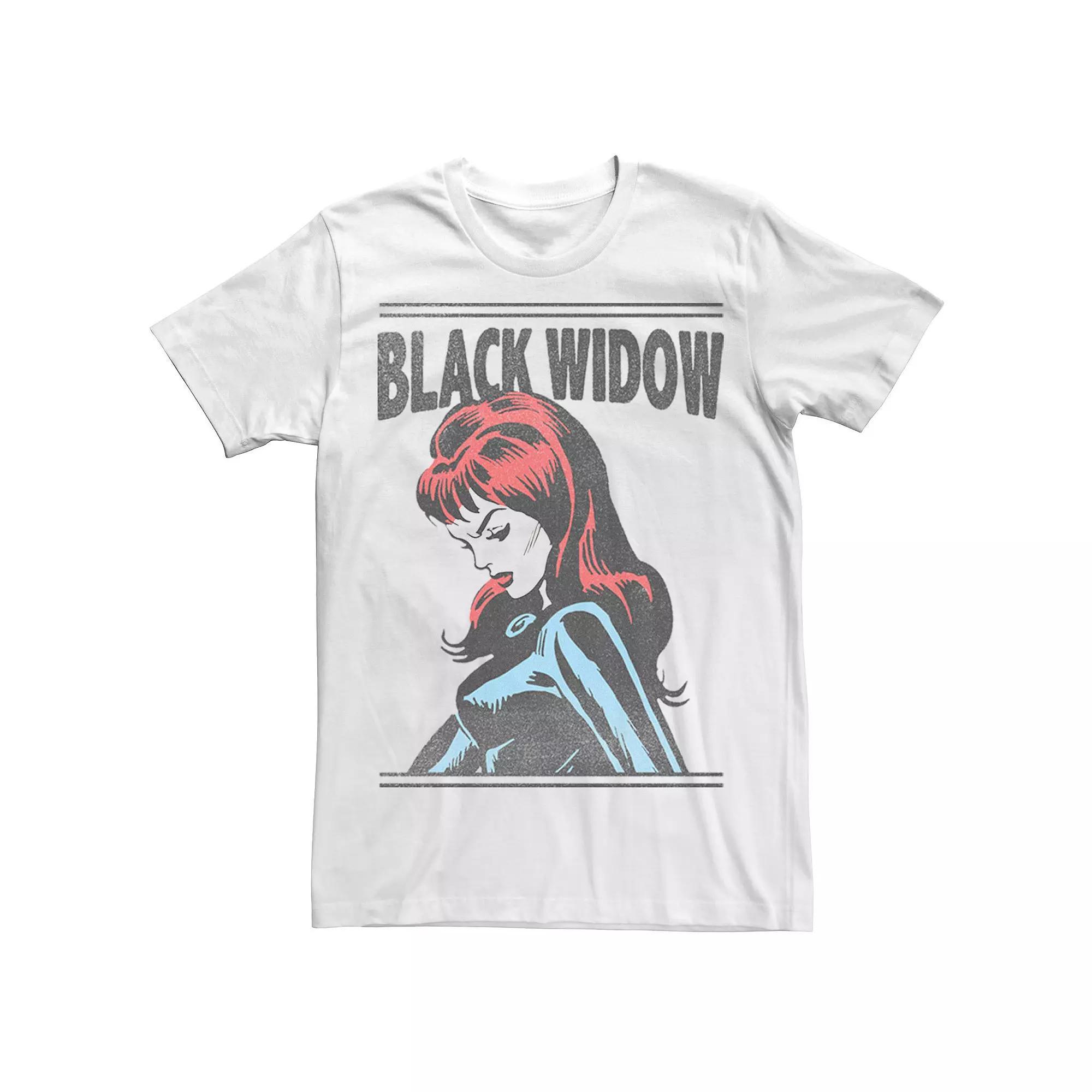 Men's Marvel Black Widow Simple Profile Tee, Size: XXL, White Product Image