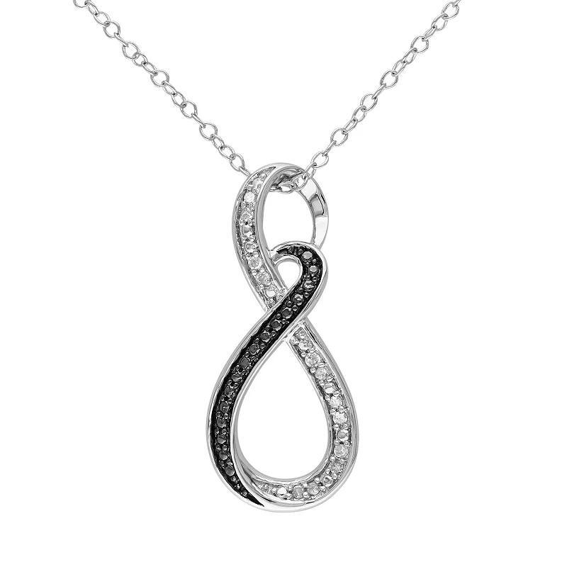 Stella Grace Diamond Accent Two Tone Sterling Silver Infinity Pendant Necklace, Womens Multicolor Product Image