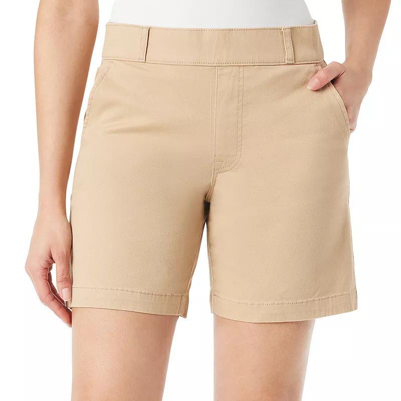 Petite Gloria Vanderbilt Shape Effect Shorts, Womens Garden Green Product Image