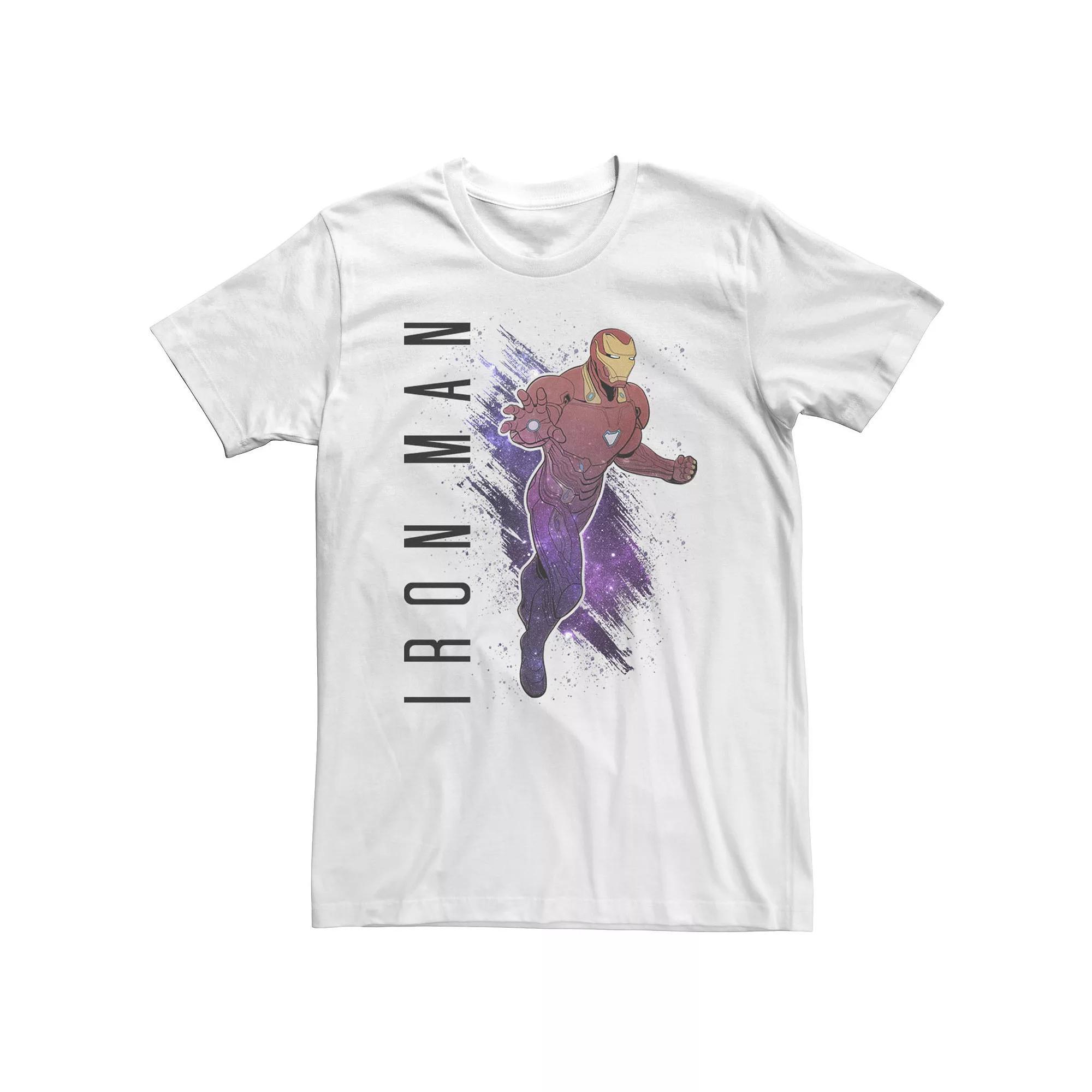 Big & Tall Marvel Avengers Endgame Iron Man Galaxy Painted Tee, Men's,  Product Image