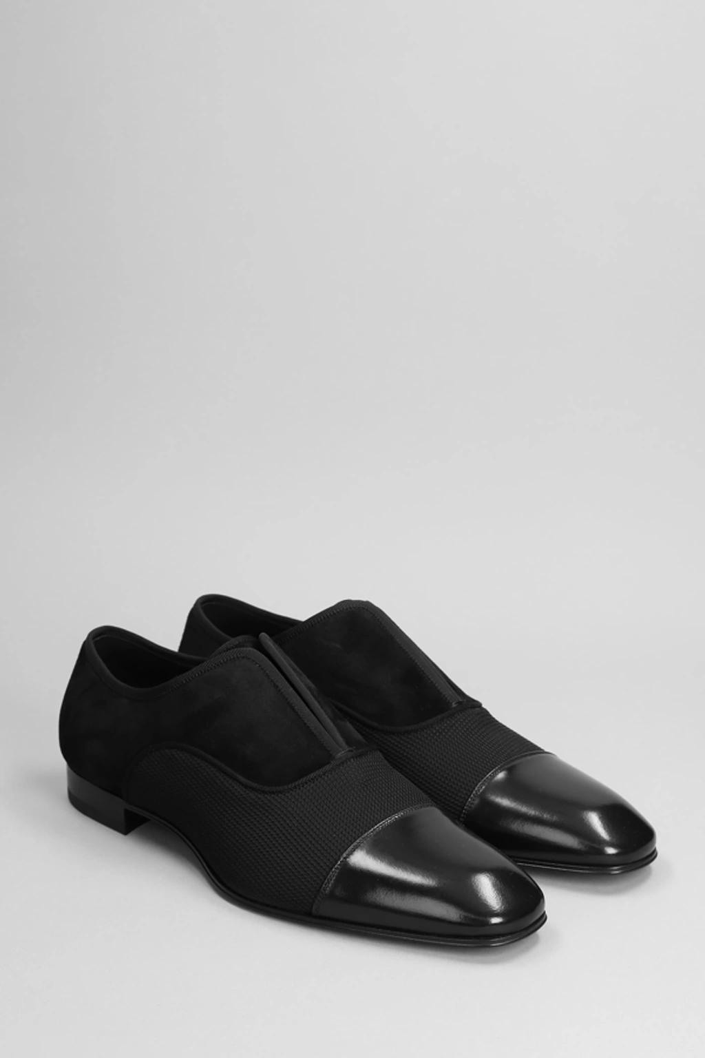 CHRISTIAN LOUBOUTIN Alpha Male Flat Loafers In Black Suede Product Image