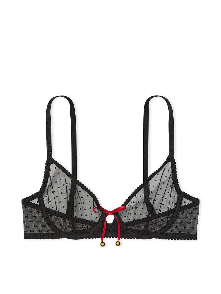 Jingle Bells Mesh Unlined Demi Bra Product Image