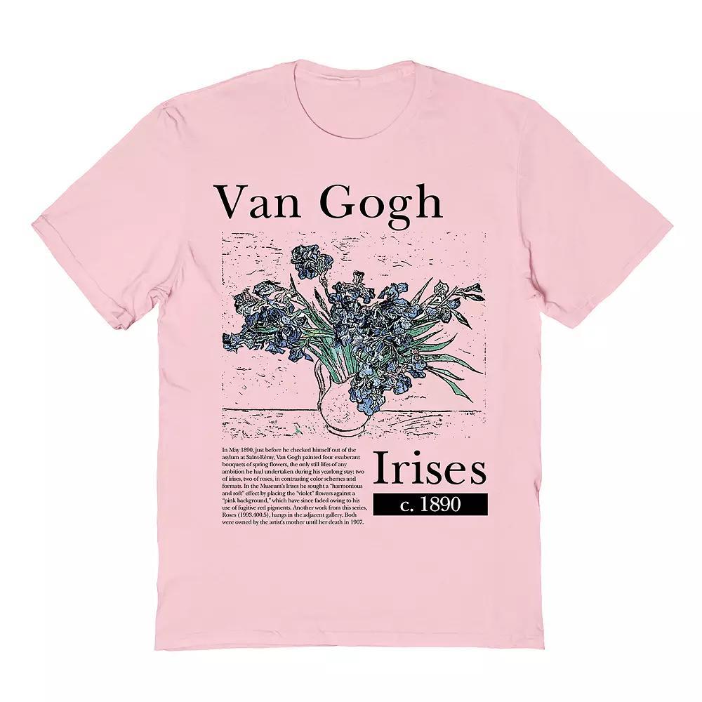 Men's Van Gogh Van Gogh Irises Tee, Size: Medium, Light Pink Product Image