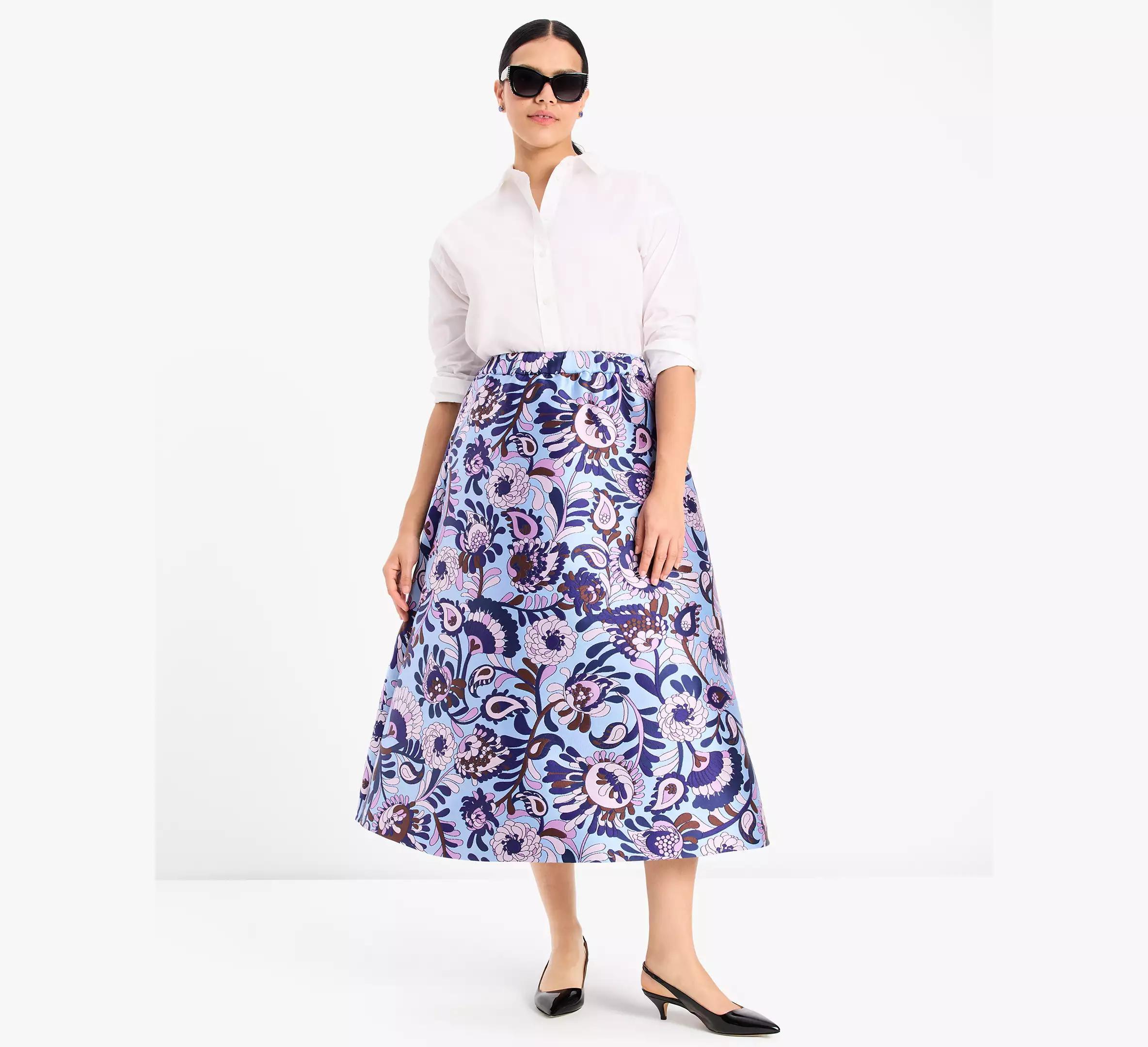 Autumn Paisley Midi Skirt Product Image