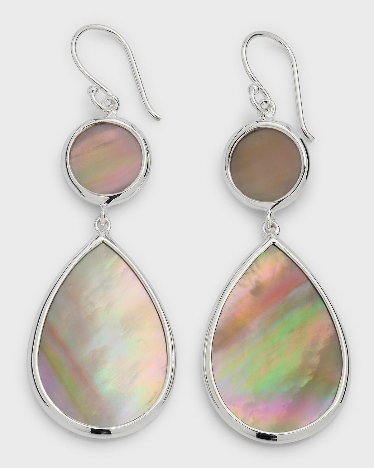 Womens Polished Rock Candy Sterling Silver & Mother-Of-Pearl Drop Earrings Product Image