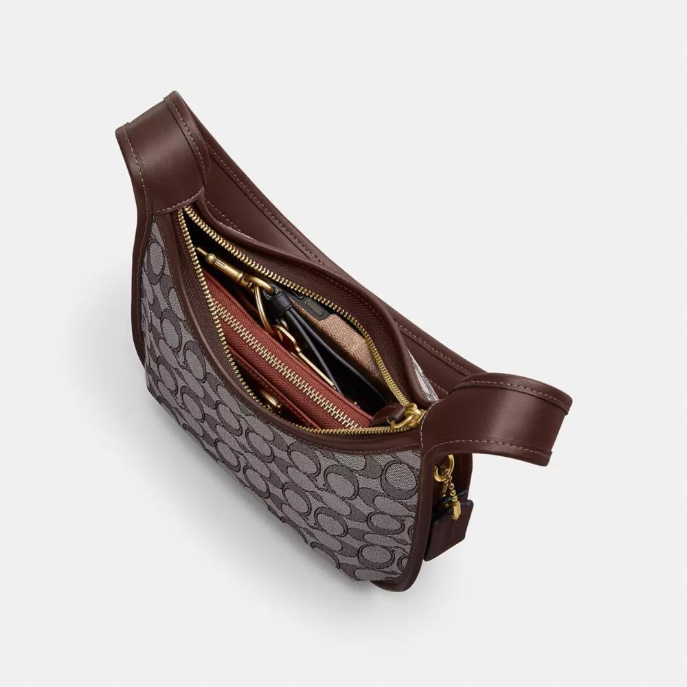 Curve Zip Bag In Signature Jacquard Product Image