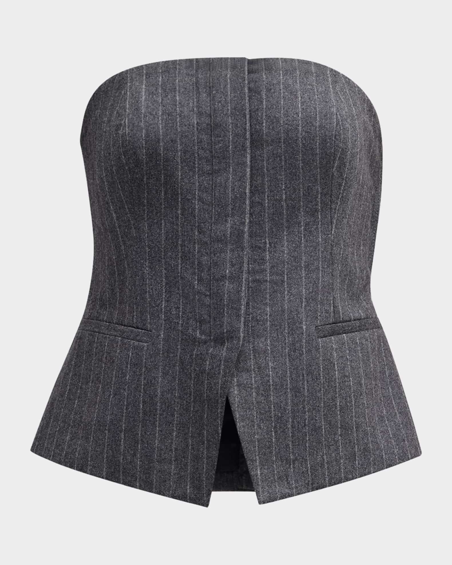 Renee Strapless Pinstripe Top Product Image