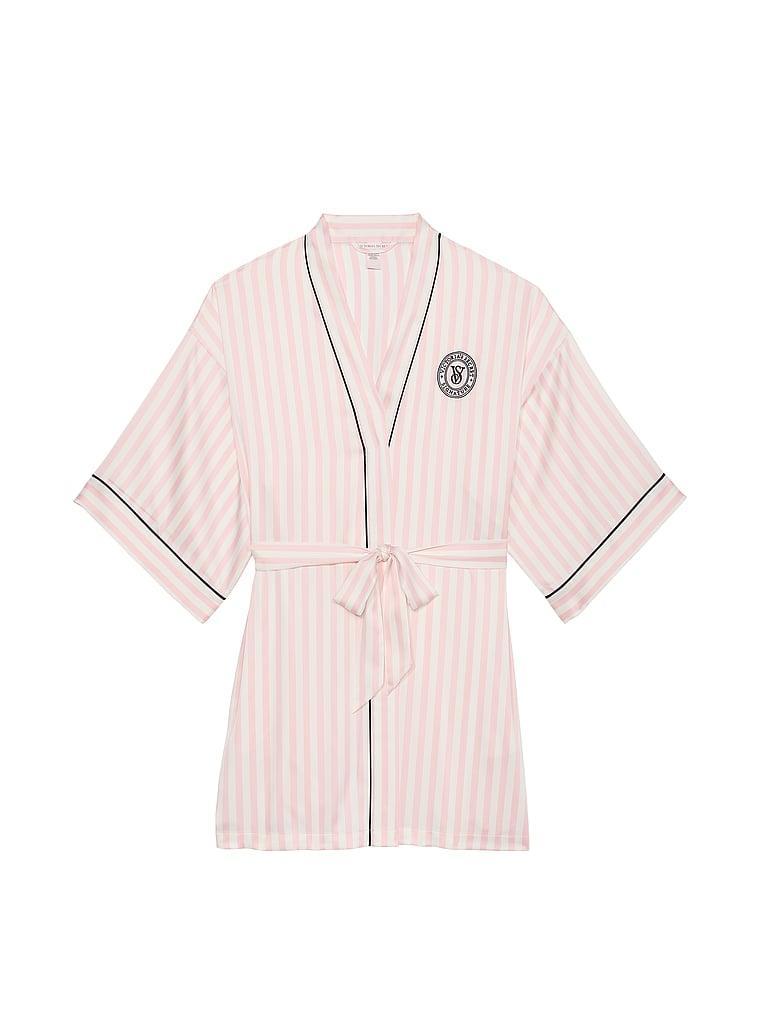 Satin Short Piped Robe Product Image