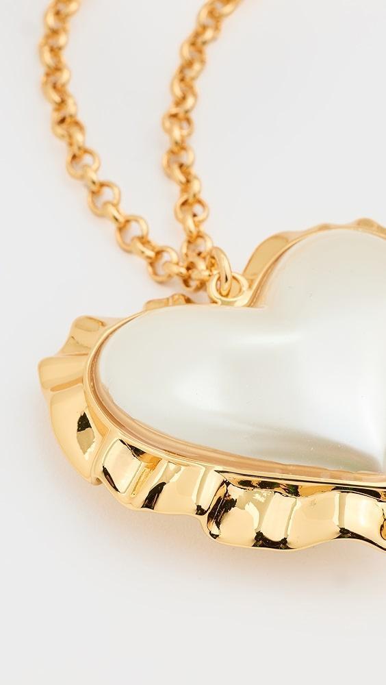 Lele Sadoughi Heart Ruffle Pendant Necklace | Shopbop Product Image