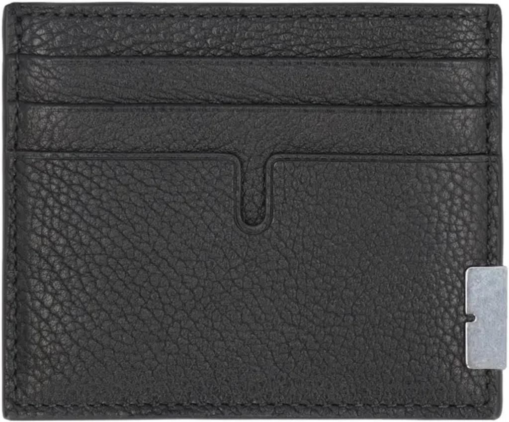 BURBERRY Leather Card Holder In Black Product Image