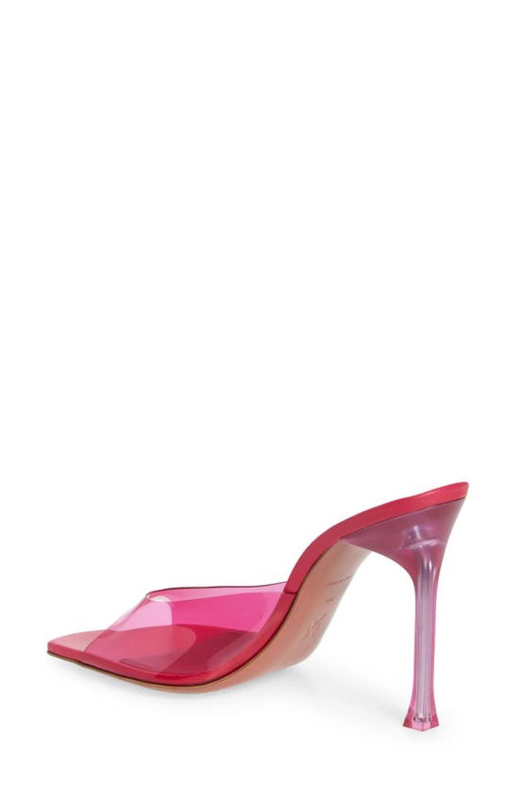 AMINA MUADDI 105mm Alexa Pvc Mules In Lotus Pink Product Image