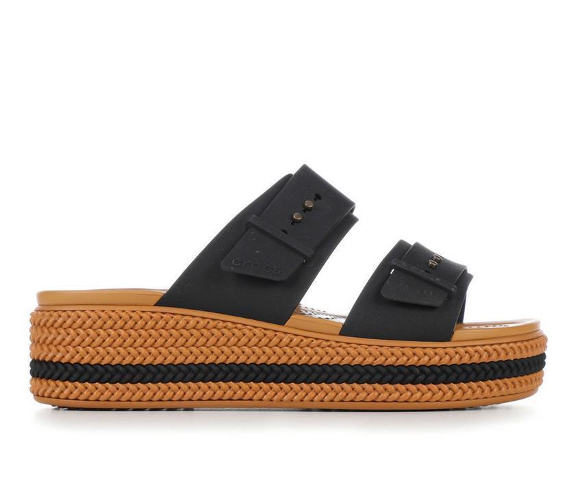 Women's Crocs Brooklyn Woven Buckle Wedge Sandals Product Image