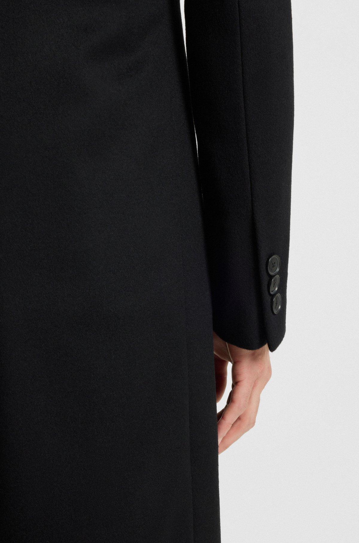 Regular-fit wool and cashmere coat Product Image