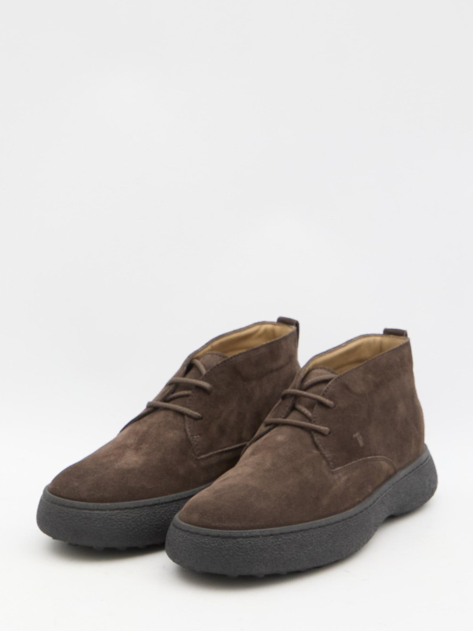 TOD'S W. G. Heritage Desert Boots In Brown Product Image