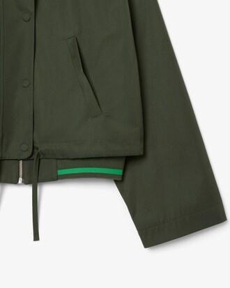 Oversized Polo Collar Twill Jacket Product Image