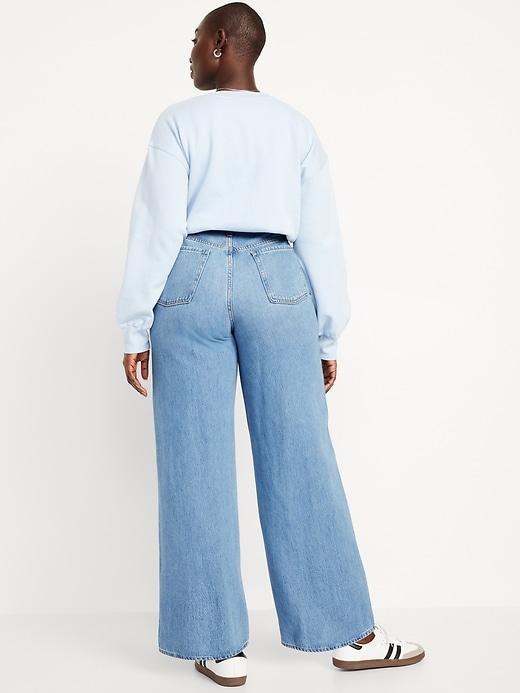 High-Waisted Baggy Wide-Leg Jeans Product Image