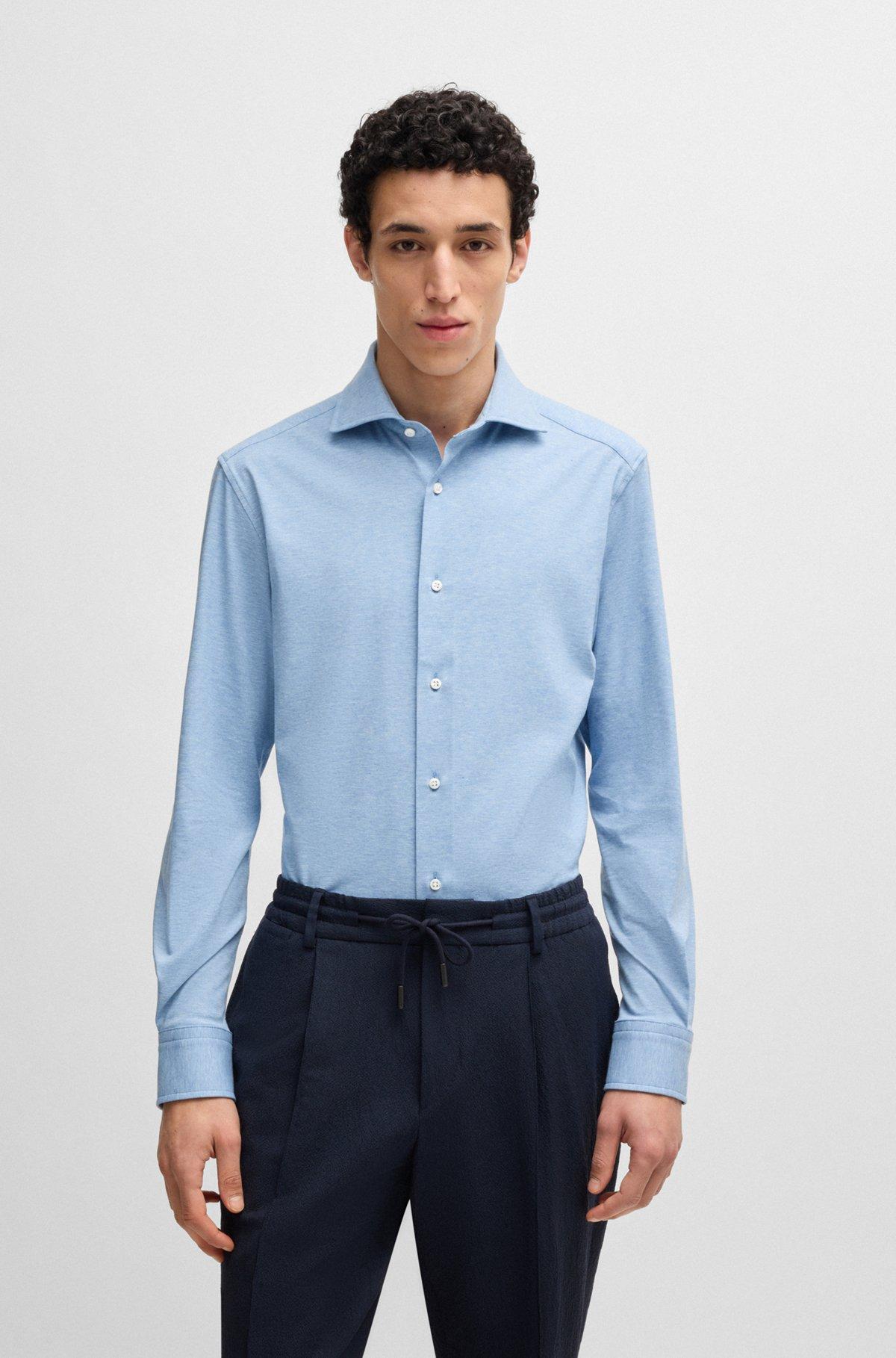 Slim-fit shirt in Italian-made cotton Product Image