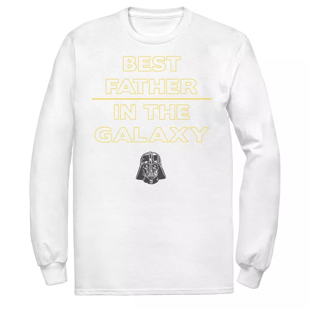 Men's Star Wars Darth Vader Best Father Galaxy Tee, Size: Medium, White Product Image