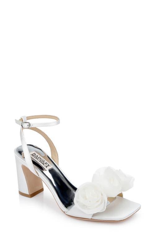 Carli Satin Tulle Rose Ankle-Strap Sandals Product Image