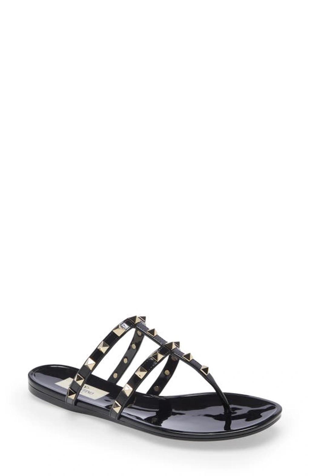 VALENTINO GARAVANI Garavani Rockstud Slip-on Sandals In Black Product Image