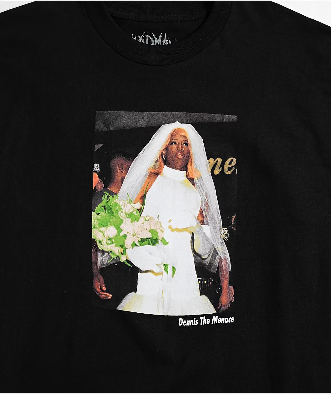 Rodman Apparel Wedding Dress Black T-Shirt Product Image