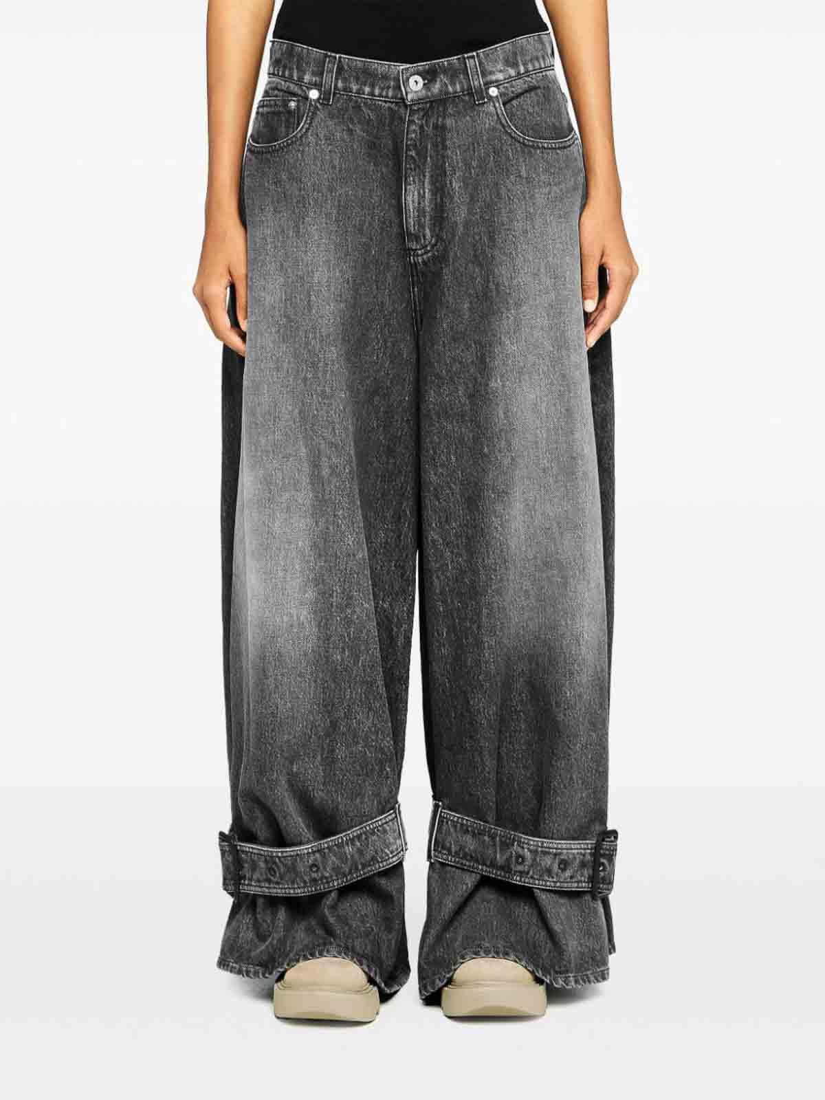 JW ANDERSON Buckled Jeans In Grey Product Image