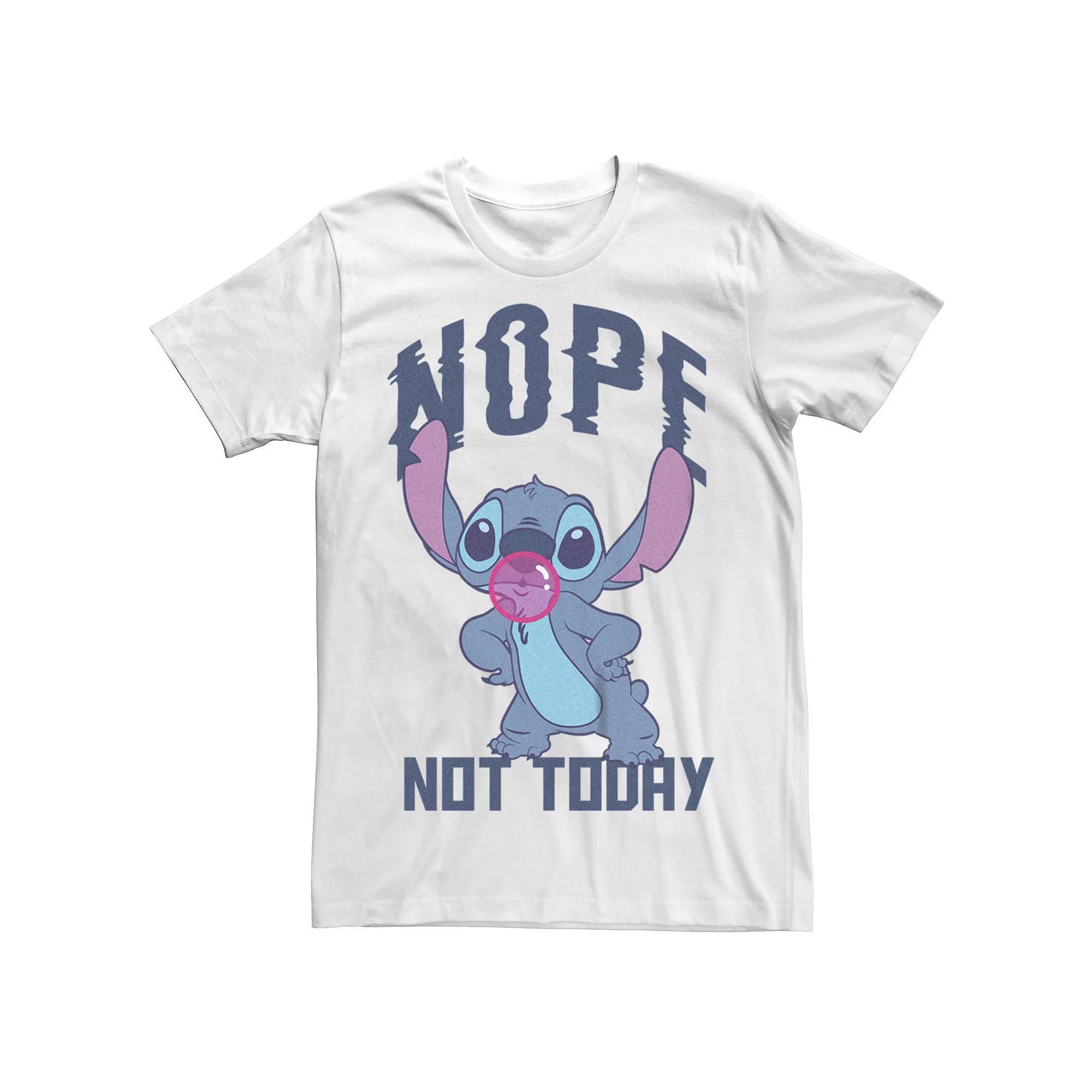 Disney's Lilo & Stitch Nope Not Today Stitch Juniors' Boyfriend Graphic Tee, Women's,  Product Image