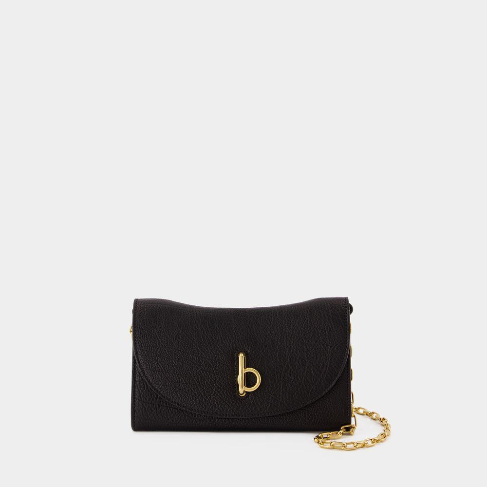 BURBERRY Women's Rocking Horse Wallet On Chain In Black Product Image